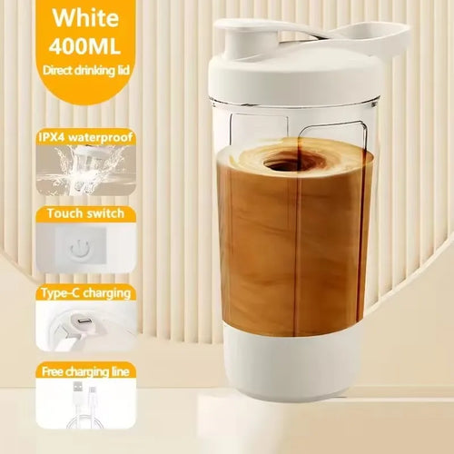Botella Mezcladora Eléctrica Portátil de 650 ml, Mezcladora Automática de Proteínas, Vaso Mezclador Multiusos para Jugos, para Fitness y Trabajo